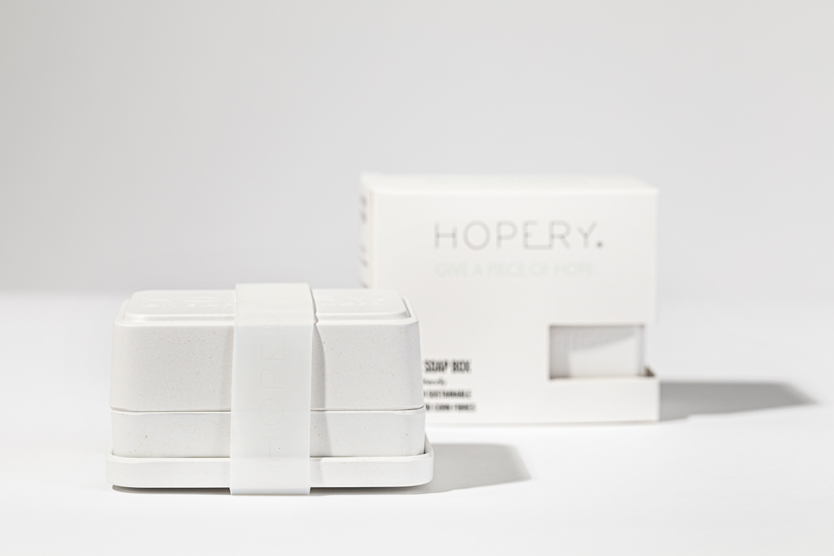 HOPERY® 3 in 1 weiße Seifendose