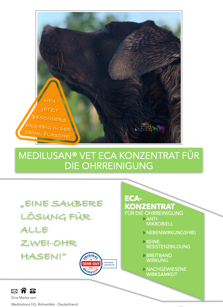 Medilusan® Vet ECA - Ohrreinigungs-Konzentrat Tiere