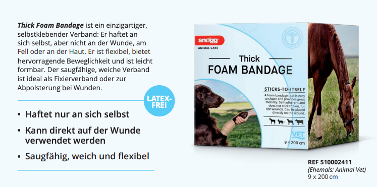 Thick Foam Bandage / Snögg Animal Vet Tiere