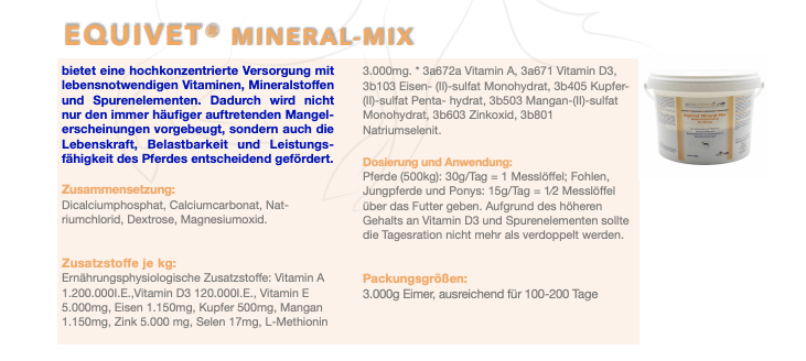 Equivet® Mineral-Mix - Mineralien Pferde