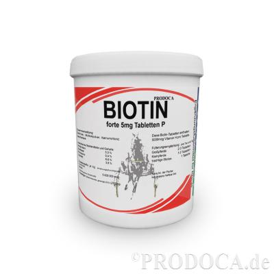 Biotin forte 5 mg Tabletten - Haut, Hufe und Fell bei Pferden