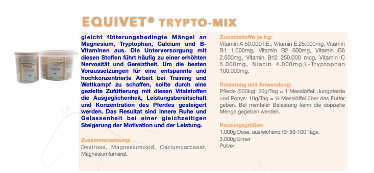 Equivet® Trypto-Mix - Nervöse Pferde