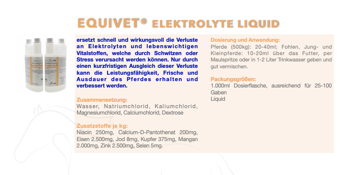 Equivet® Electrolyte Liquid - Pferde