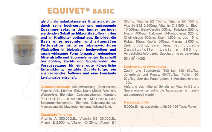 Equivet® Basic - Mineralstoff Combi Pferde